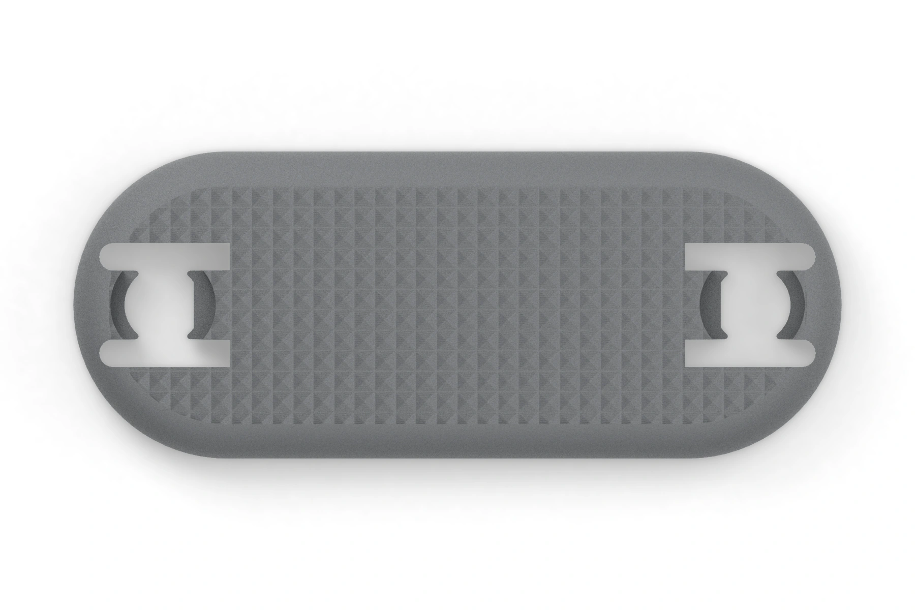 Plankton · Hedgehog — 7075 aluminium · Tungsten Cerakote · 1 handle · Assembled front view