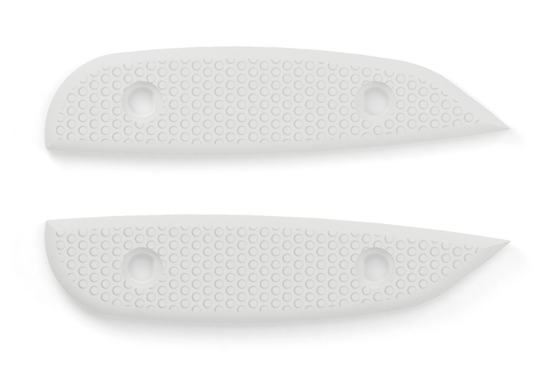 Round · Golfer — White G10 · Uncoated · 2 handles · Assembled front view