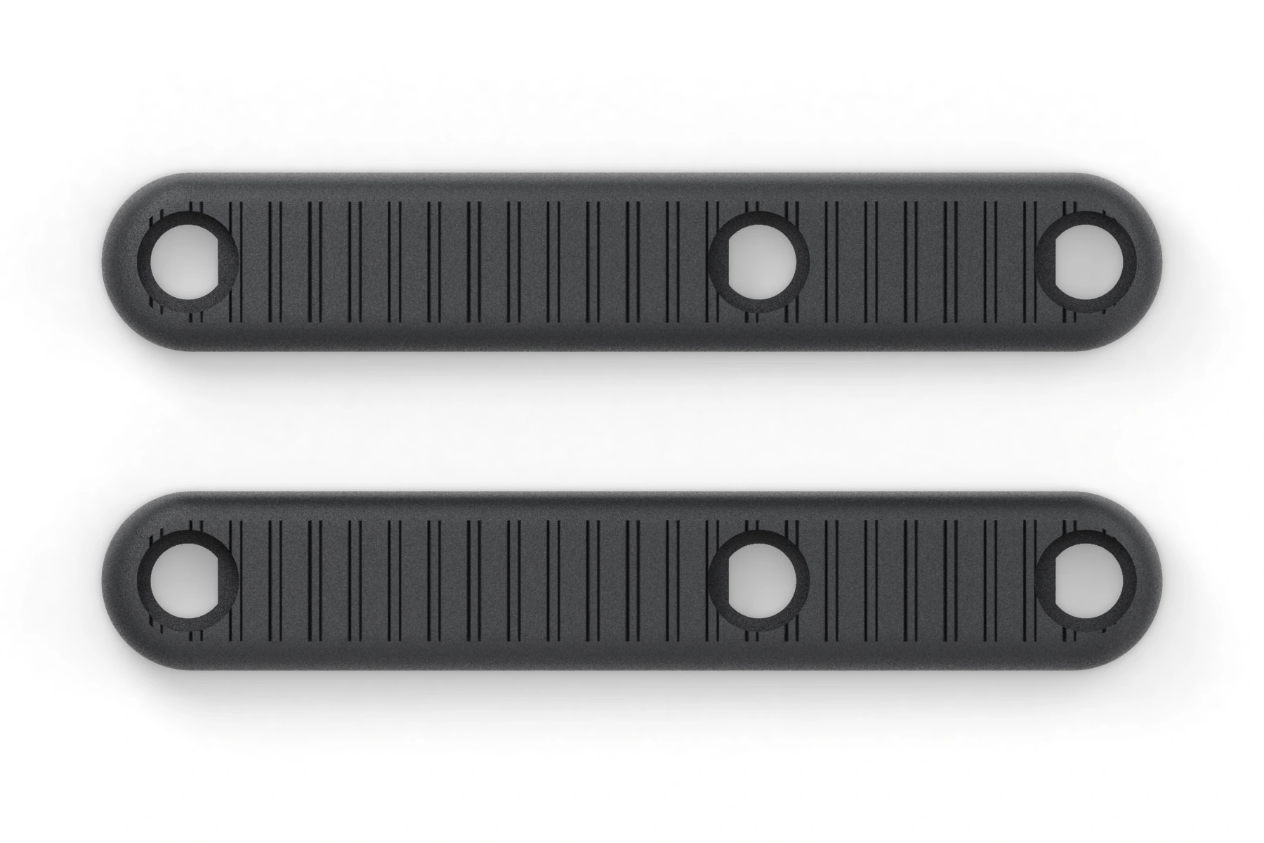 Slim · Vertical — Black G10 · Uncoated · 2 handles · Assembled front view